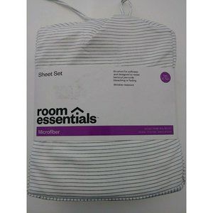Room Essentials White W/ Thin Gray Stripes